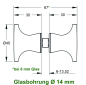 Preview: Duschtürknopf Art.-Nr. 46302ff