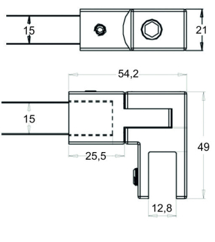 Preview: Glasanschluss verstellbar Art.-Nr. 47370ff