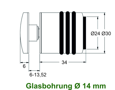 Preview: Duschtürknopf Art.-Nr. 46320ff