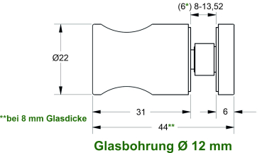 Preview: Duschtürknopf Art.-Nr. 46322ff