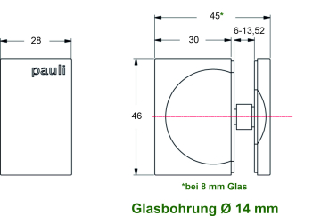 Preview: Duschtürknopf Art.-Nr. 46333ff