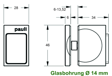 Preview: Duschtürknopf Art.-Nr. 46334ff