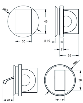 Duschtürknopf Art.-Nr. 46375ff