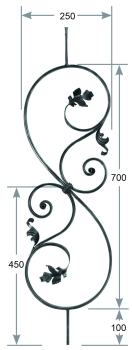 Preview: Zierstab 16 x 8 mm Art.-Nr. 2700612400