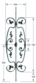 Preview: Zierstab 16 x 8 mm Art.-Nr. 2700613400