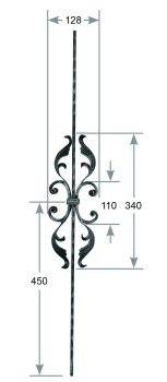 Preview: Zierstab 16 x 8 mm Art.-Nr. 2700619400