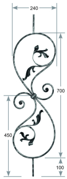 Preview: Zierstab 16 x 8 mm Art.-Nr. 2700620400