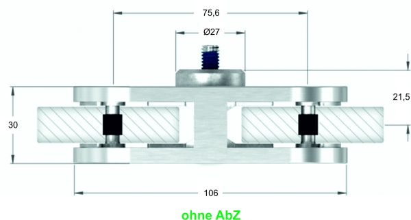 Zeichnung2 Mittel-Klemmbefestigung Art.-Nr. 12920ff