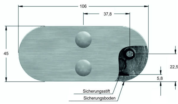 Zeichnung3 Mittel-Klemmbefestigung Art.-Nr. 12920ff
