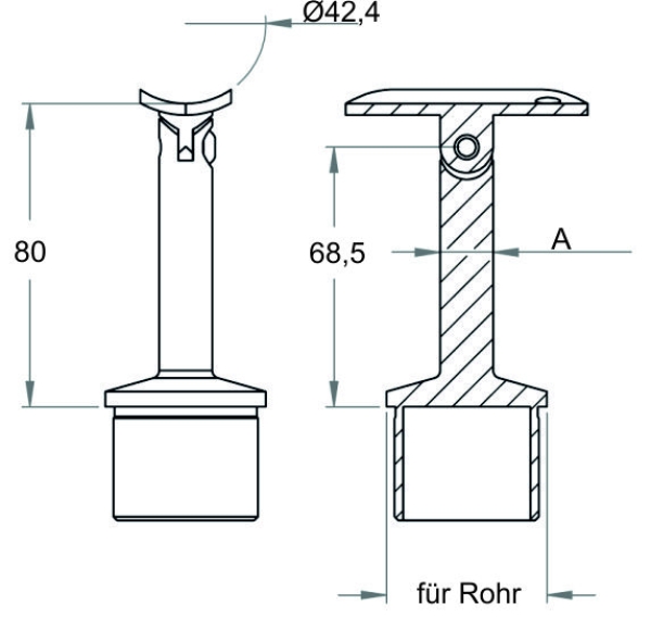 Handlaufstütze Art.-Nr. 26576ff