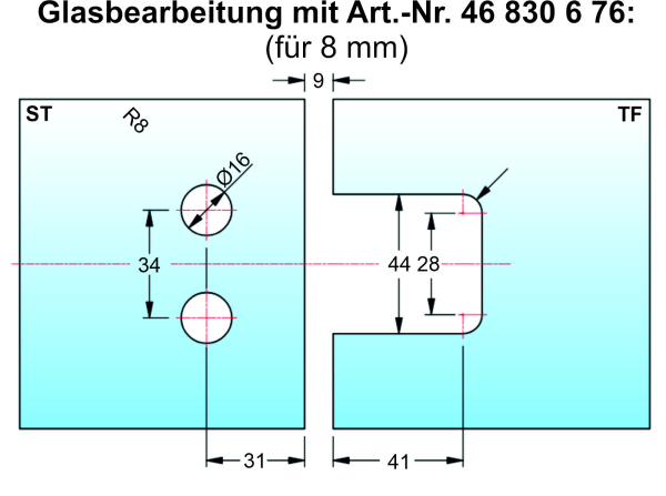Duschpendeltürband Flamea pro mini Art.-Nr. 46102ff