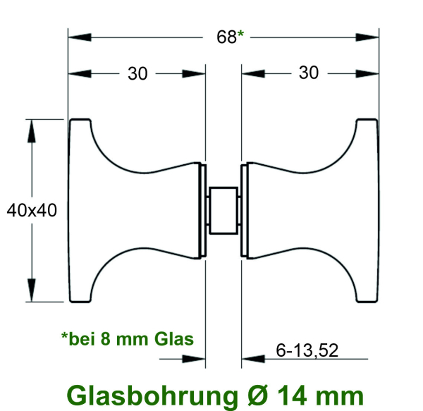 Duschtürknopf Art.-Nr. 46303ff
