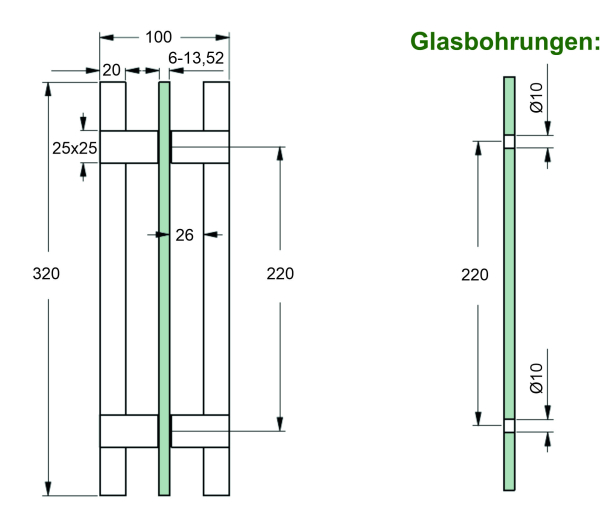 Glastürgriff Art.-Nr. 46381ff