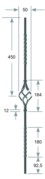 Zierstab 12 x 12 mm Art.-Nr. 2700505400
