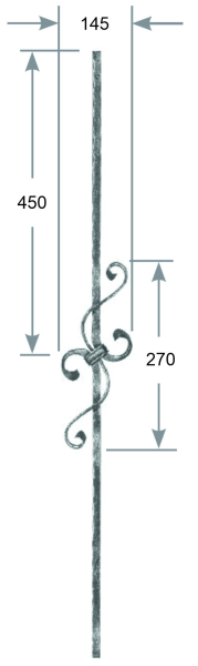Zierstab 12 x 12 mm Art.-Nr. 2700509400