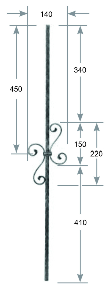 Zierstab 12 x 12 mm Art.-Nr. 2700515400