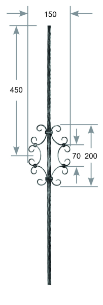 Zierstab 12 x 12 mm Art.-Nr. 2700518400