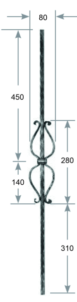 Zierstab 12 x 12 mm Art.-Nr. 2700525400
