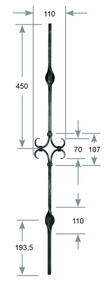 Zierstab 12 x 12 mm Art.-Nr. 2700526400