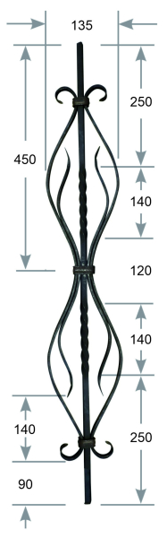 Zierstab 12 x 12 mm Art.-Nr. 2700531400