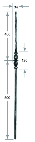 Zierstab 15 x 15 mm Art.-Nr. 2700559400