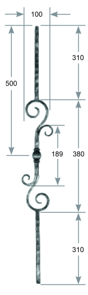 Zierstab 13 x 13 mm Art.-Nr. 2700563400