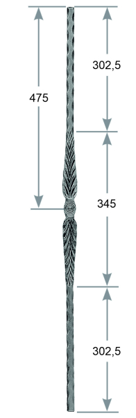 Zierstab 12 x 12 mm Art.-Nr. 2700571400
