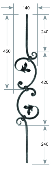 Zierstab 12 x 12 mm Art.-Nr. 2700601400