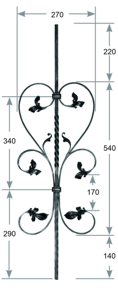 Zierstab 12 x 12 mm Art.-Nr. 2700607400