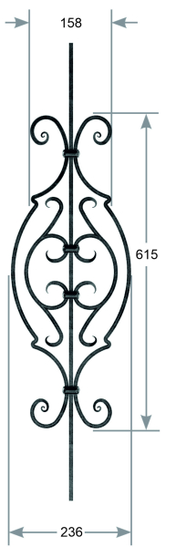 Zierstab 16 x 8 mm Art.-Nr. 2700611400