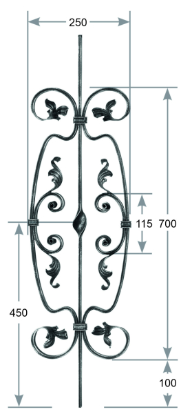 Zierstab 16 x 8 mm Art.-Nr. 2700613400