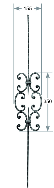 Zierstab 16 x 8 mm Art.-Nr. 2700616400