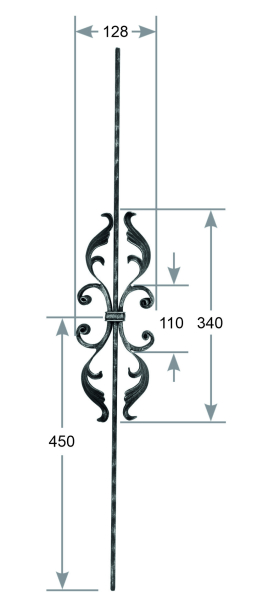 Zierstab 16 x 8 mm Art.-Nr. 2700619400