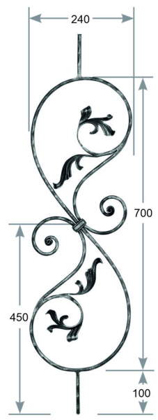 Zierstab 16 x 8 mm Art.-Nr. 2700620400