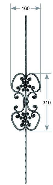 Zierstab 16 x 8 mm Art.-Nr. 2700621400